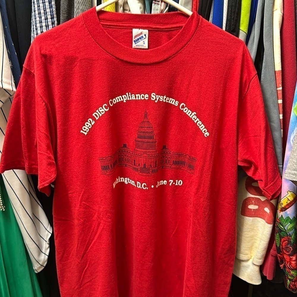 Vintage technology it conference jerzees super t Washington DC 1992 size XL USA